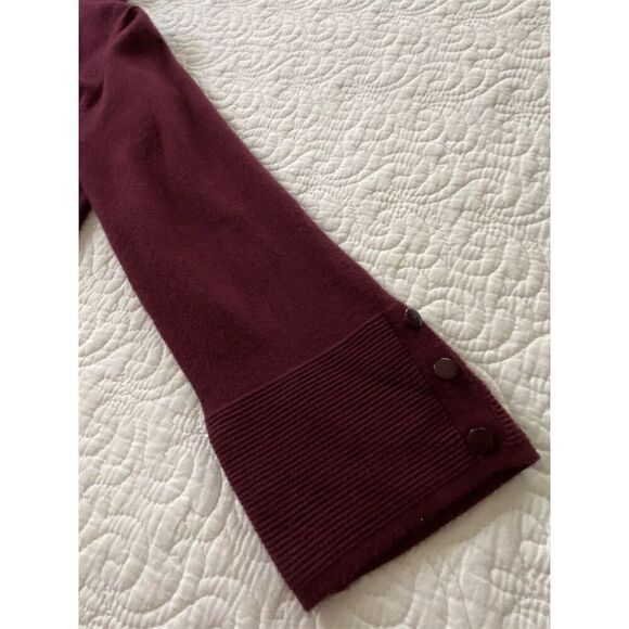 Evolution Open Front Cardigan Sweater Burgundy Available in Size XS and S​ - Picture 4 of 10